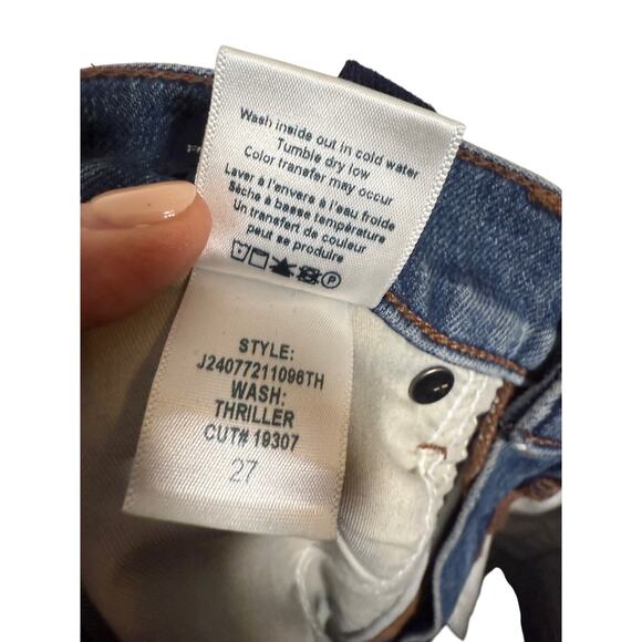 Veronica Beard Dylan Cuffed Straight-Leg Jean in Thriller Wash Sz. 27 - Picture 7 of 7